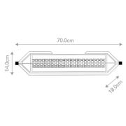 LED-Wandlampe ESPADA, chrom poliert Breite 70 cm Metall IP44