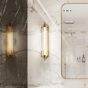 LED-Wandlampe ESPADA gold gebürstet Breite 70 cm Metall IP44