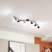 Lindby Deckenleuchte Jyla, 6-flammig, schwarz matt
