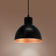 Schwarze Hängeleuchte Andrin -innen kupfer