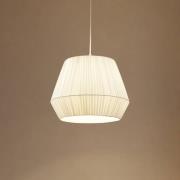 Lindby Hängeleuchte Vitore, Ø 40 cm, Textil, weiß