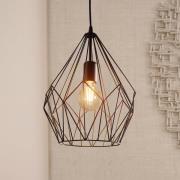 Hängeleuchte Carlton im Käfigdesign, schwarz Ø31cm