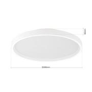 LED-Deckenleuchte MASCA, weiß, Ø 40 cm, CCT, Metall, dimmbar
