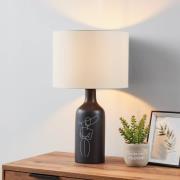 EGLO Vinoza Tischleuchte, Fuß schwarz, Schirm weiß