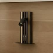 Lucande LED-Wandleuchte Tiron, Höhe 35 cm, Eiche, USB