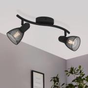 Deckenstrahler Corvigno, Länge 36,5 cm, schwarz, 2-flg.