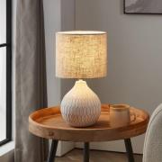 Tischleuchte Bellariva 3, weiß/hellbraun