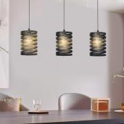 Hängeleuchte Cremella, Länge 94 cm, schwarz, 3-flg., Stahl