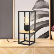 Tischleuchte Libertad, Höhe 35 cm, schwarz/holz, Stahl