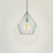 Hängeleuchte Carlton, Vintage-Look, mintgrün Ø31cm