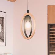 Pendelleuchte Basildon aus Holz/Stahl, einflammig