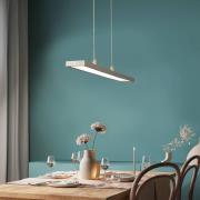 LED-Hängeleuchte Marlo, sand, Länge 90 cm, CCT, Touchdimmer