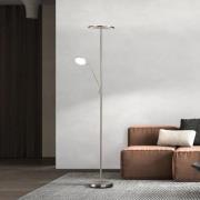 LED-Stehlampe Sorento nickel Höhe 182 cm 2-flg. CCT Touchdim