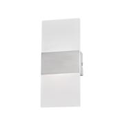 LED-Wandleuchte FODER, nickelfarben, Höhe 27 cm, Schalter