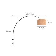 Wandlampe Sparkled Light, schwarz/braun, Höhe 240 cm, Kork