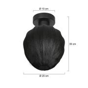 Deckenlampe Bloeba, schwarz, Ø 25 cm, Leinen/Metall