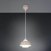 Hängeleuchte Tilos, beige, Ø 23 cm, Metall/Glas, E27