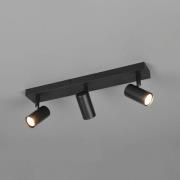 Strahler Taryn, schwarz matt, Länge 45 cm, 3-flg., Mini-GU10