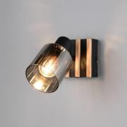 Strahler Travia, 1-flammig, schwarz/rauchgrau, Schalter