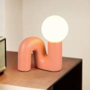 Tischleuchte Quinn, orange, Höhe 22 cm, Keramik/Glas, G9