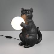 Tischleuchte Gatio, schwarz, Höhe 30 cm, Kunstharz, G9