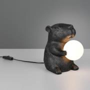 Tischleuchte Capi, schwarz, Höhe 25 cm, Kunstharz, G9