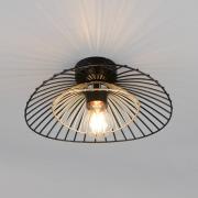 Deckenleuchte Lauris, schwarz matt, Ø 30 cm, Metall, E27