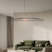 Hängeleuchte Lauris, schwarz matt, Ø 200 cm, Metall, E27
