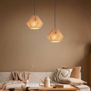 Hängeleuchte Lucille, braun, Ø 20 cm, Papiergarn, E27