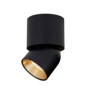 SLC LED-Deckenstrahler CUP, schwarz/gold, 927, Ø 7,5 cm, dim