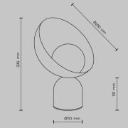 Maytoni Tischleuchte Tavo, schwarz, Stein/Glas, Höhe 33 cm