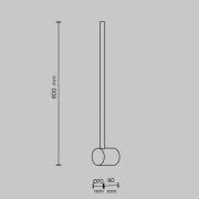 Maytoni LED-Wandleuchte Light stick, messing, Höhe 60 cm