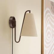 Globen Lighting Wandlampe Lou, bronze/weiß, Ø 14 cm, Stecker
