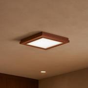 Deckenleuchte Tally, Breite 32 cm, terrakotta, Holz, E27