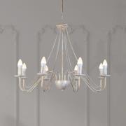 Kronleuchter Malbo, weißgold, Metall, 8-flammig, E14