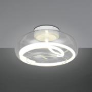 LED-Deckenlampe Tarsia, weiß matt, Ø 40 cm Glas