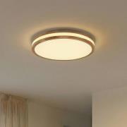 Lindby LED-Deckenlampe Emiva, 50 cm, Holz hell, CCT