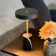 Dyberg Larsen LED-Akku-Tischlampe Starlight, schwarz/messing