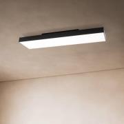 Lucande LED-Deckenlampe Leicy, schwarz, 100 cm, RGBIC, CCT
