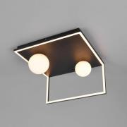 LED-Deckenleuchte Arola, schwarz matt, Breite 37 cm, Metall