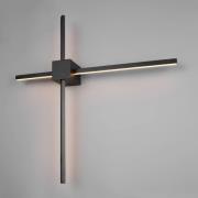 LED-Wandleuchte Cassino, schwarz matt, Breite 67 cm, Metall