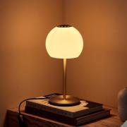 FRANDSEN Tischleuchte Ball Glass, sandgrau, Glas, 37 cm, E14