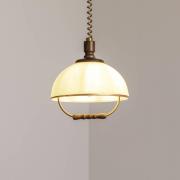 Hängeleuchte Ilsa, weiß/gold, Ø 30 cm, höhenverstellbar