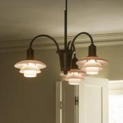 Louis Poulsen Kronleuchter PH 1/1, messing brüniert, 3-flg.