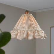 PR Home Hängelampe Estrid, beige, Stoff, Ø 40 cm, E27