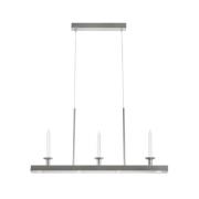 LED-Hängeleuchte Dining, nickel, Eisen, Länge 82 cm, dim.