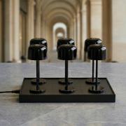 LED-Akku-Tischlampe Quill, schwarz, 6er, Ladestation