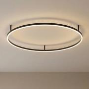 Ideal Lux LED-Deckenlampe Oracle Slim Ø 90 cm schwarz 3.000K