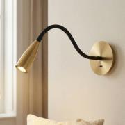 LED-Leseleuchte H63 mit Flexarm, messing matt