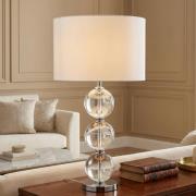 Textil-Tischleuchte Bliss, weißer Schirm